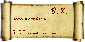 Bozó Kornélia névjegykártya
